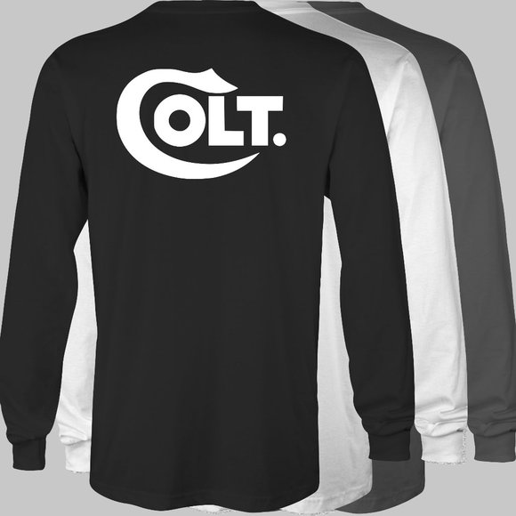 COLT Firearms Long Sleeve T-Shirt -1911 45 pistol gun rifle python peacemaker - Picture 1 of 6
